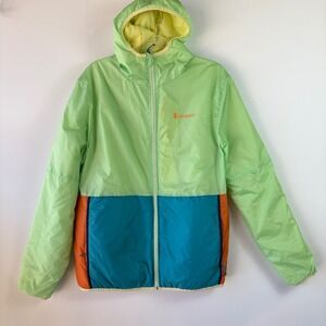 Cotopaxi Teca Calido Hooded Jacket Mens XL Green Blue Excellent Reversible